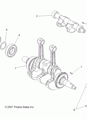 ENGINE CRANKSHAFT and BALANCE SHAFT - A08DN76FC (49ATVCRANKSHAFT08SP800EFI)