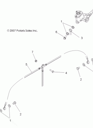 BRAKES FRONT BRAKE LINES - A08DN76FC (49ATVBRAKELINE08X2500QUAD)