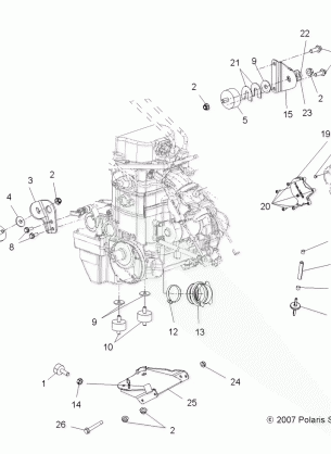 ENGINE MOUNTING - A08DN76FC (49ATVENGINEMTG08SPTRG800)