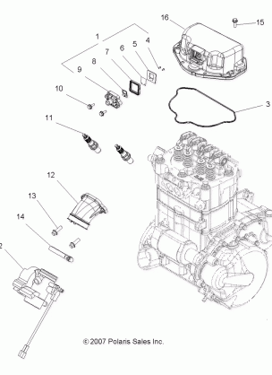 ENGINE THROTTLE BODY MOUNTING - A08DN76FC (49ATVTHROTTLEBODY08SPTRG800)