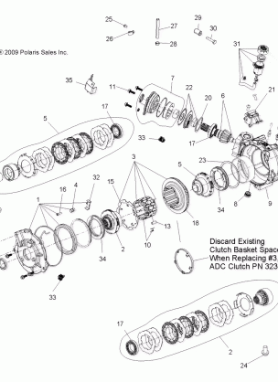 DRIVE TRAIN FRONT GEARCASE and MOUNTING - A08DN76FC (49ATVGEARCASE1332568)