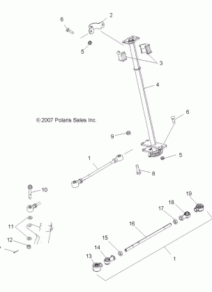 STEERING STEERING POST - A08DN76FC (49ATVSTEERING08SPTRG800I)