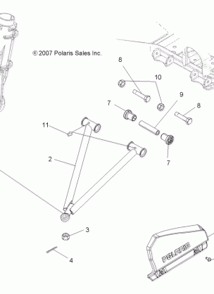 SUSPENSION A-ARM and STRUT MOUNTING - A08DN76FC (49ATVAARM08SPX25)