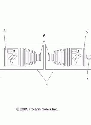 DRIVE TRAIN REAR DRIVE SHAFT - A08DN76FC (49ATVSHAFTDRIVERR08SPX25)