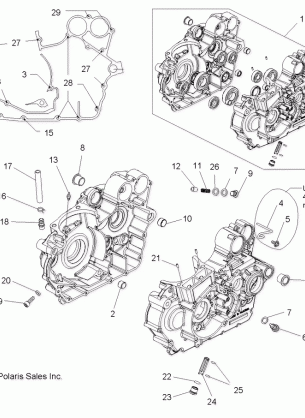 ENGINE CRANKCASE - A08GP52AA (49ATVCRANKCASE08OUT525S)