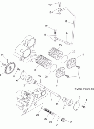 ENGINE OIL SYSTEM and OIL PUMP - A08GP52AA (49ATVOILPUMP07OUT525)