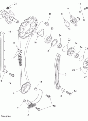 ENGINE TIMING SYSTEM - A08GP52AA (49ATVCAMCHAIN08OUT525S)