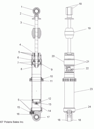 SUSPENSION FRONT SHOCK - A08GP52AA (49ATVSHOCKFRT7043358)