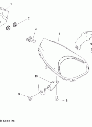 ELECTRICAL HEADLIGHTS and TAILLIGHTS and BULBS - A08GP52AA (49ATVHEADLIGHT08OUT525S)