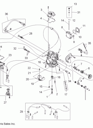 ENGINE CARBURETOR - A08GP52AA (49ATVCARB08OUT525S)