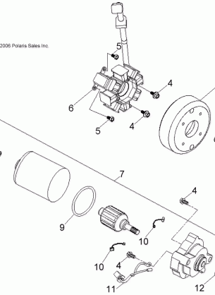 ENGINE GENERATOR and STARTING MOTOR - A08KA05AB / AD (49ATVGENERATOR07PRED50)