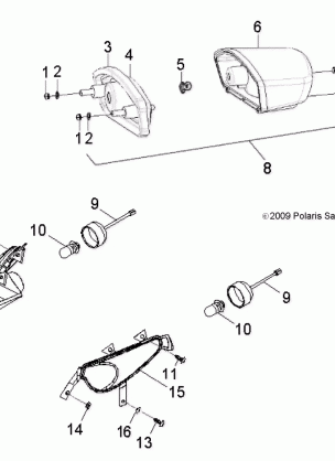 ELECTRICAL HEADLIGHTand TAILLIGHT - A08KA05AB / AD (49ATVHEADLIGHT07PRED50)