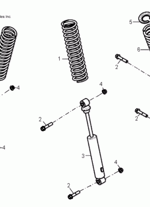 SUSPENSION SHOCKS - A08KA05AB / AD (49ATVSUSP07PRED50)