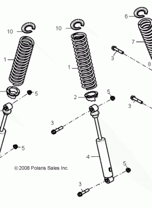 SUSPENSION SHOCKS - A08KA09AB / AD (49ATVSUSP08OUT90)