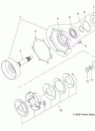 ENGINE CLUTCH - A08LB27AA (49ATVCLUTCH08SP300)