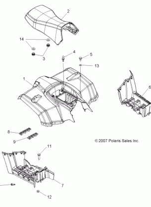 BODY REAR CAB and SEAT - A08LB27AA (49ATVCABRR08SP300)