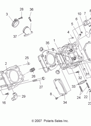 ENGINE CYLINDER and HEAD - A08LH46AQ / AX / AZ (49ATVCYLINDER08SP400)