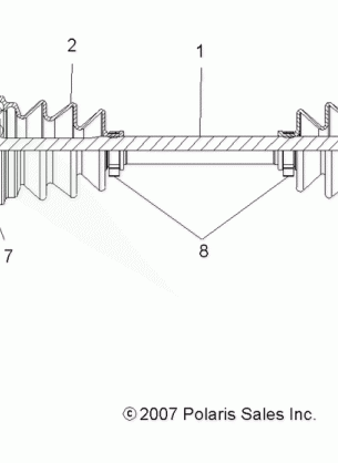 DRIVE TRAIN FRONT DRIVE SHAFT - A08LH46AQ / AX / AZ (49ATVSHAFTDRIVE08SP300)