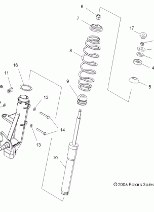 SUSPENSION FRONT STRUT - A08BA50FA (49ATVSTRUT07SCRMIN)