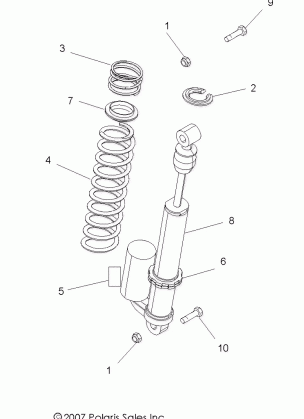 SUSPENSION REAR SHOCK MOUNTING - A08BA50FA (49ATVSWINGARM08SCRAM2X4)