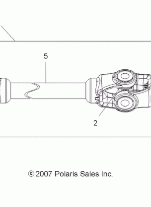 DRIVE TRAIN FRONT PROP SHAFT (Built 9 / 17 / 07 and Before) - A08MH50AX / AZ (49ATVSHAFTPROP08SP500)