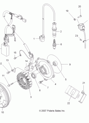 ELECTRICAL IGNITION SYSTEM - A08MH50AX / AZ (49ATVMAGNETO08SP500)