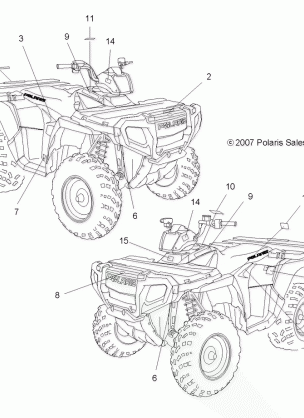 BODY DECALS - A08MH50SS / SQ (49ATVDECAL08SP500EFI)