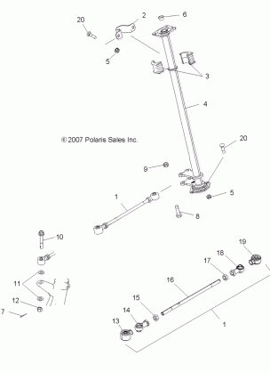 STEERING STEERING POST - A08MH50SS / SQ (49ATVSTEERING08SP500)