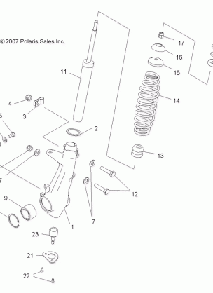 SUSPENSION FRONT STRUT - A08MH50SS / SQ (49ATVSTRUT08SP500)