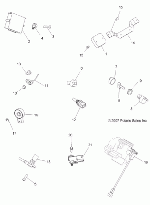 ELECTRICAL SWITCHES and SENSORS and ECM - A08MH76SS / SF (49ATVELECT08SP800EFI)