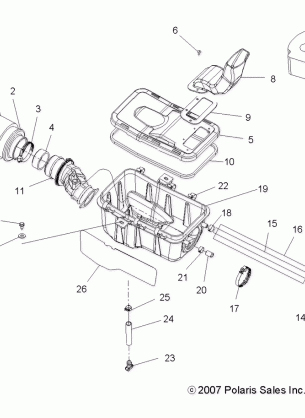 ENGINE AIR INTAKE SYSTEM - A08MH76SS / SF (49ATVAIRBOX08SP800EFI)