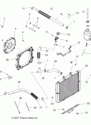 ENGINE COOLING SYSTEM - A08MH76SS / SF (49ATVCOOL08SP800EFI)