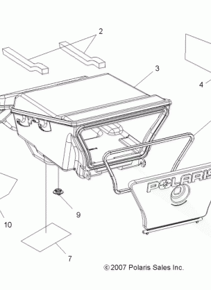 BODY REAR STORAGE BOX - A08MH76SS / SF (49ATVSTORAGERR09SP800)