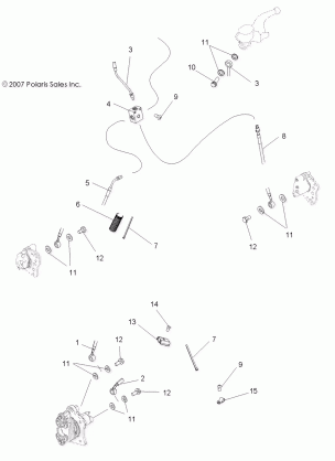 BRAKES BRAKE LINES - A08MH76SS / SF (49ATVBRAKELINE08SP800EFI)