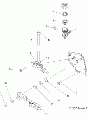 BRAKES BRAKE PEDAL and MASTER CYLINDER - A08MH76SS / SF (49ATVBRAKEFOOT08SP800EFI)