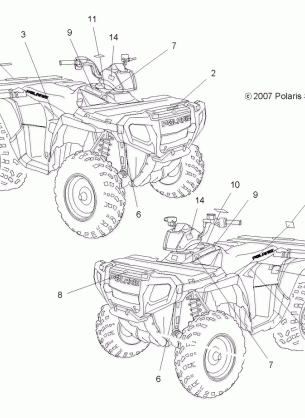 BODY DECALS - A08MH76SS / SF (49ATVDECAL08SP800SCAND)