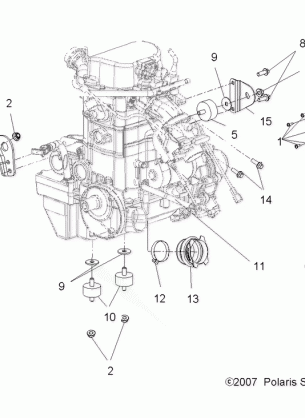 ENGINE MOUNTING - A08MH76SS / SF (49ATVENGINEMTG08SP800EFI)