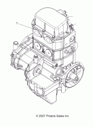 ENGINE SHORT BLOCK - A08MH76SS / SF (49ATVENGINE08SP800EFI)