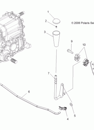 DRIVE TRAIN GEAR SELECTOR - A08MH76SS / SF (49ATVGEARSELECT800EFI)