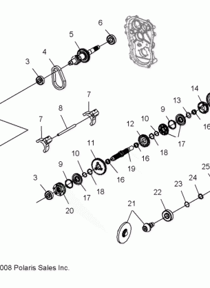 DRIVE TRAIN MAIN GEARCASE INTERNAL - A08MH76SS / SF (49ATVTRANSINTL08SP800)