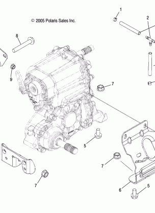 DRIVE TRAIN MAIN GEARCASE MOUNTING - A08MH76SS / SF (4999200299920029C13)