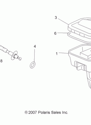 STEERING CONTROLS and THROTTLE ASM. and CABLE - A08MH76SS / SF (49ATVCONTROLS08SP800EFI)