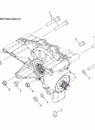 DRIVE TRAIN REAR GEARCASE MOUNTING - A08MH76SS / SF (4999200299920029D05)