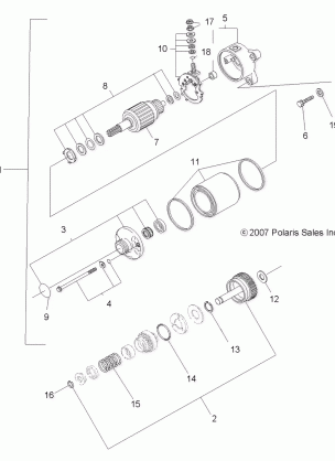 ENGINE STARTING SYSTEM - A08MN50AF / AN / AQ / AR / AS / AT / AW / AX (49ATVSTARTER08SP500)