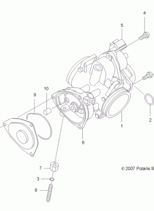 ENGINE THROTTLE BODY - A08MN50AF / AN / AQ / AR / AS / AT / AW / AX (49ATVTHROTTLEBODY08SP500EFI)