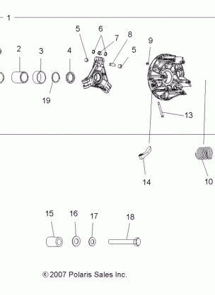 DRIVE TRAIN PRIMARY CLUTCH - A08MN50AF / AN / AQ / AR / AS / AT / AW / AX (49ATVCLUTCH08SP500EFI)