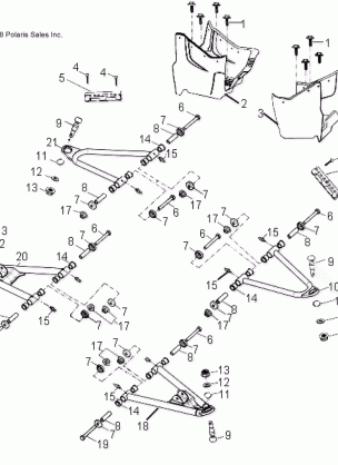 CHASSIS A-ARM and FOOTWELL - A08PB20AB / AD (49ATVSWINGARM08PHX)