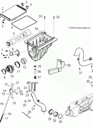 ENGINE AIR INTAKE SYSTEM - A08PB20AA / AD (49ATVAIRBOX07PHX)