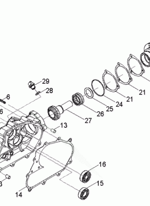 DRIVE TRAIN REAR DRIVE ASSEMBLY - A08PB20AB / AD (49ATVDRIVERR07SAW)