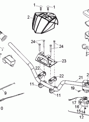 STEERING HANDLEBAR - A08PB20AB / AD (49ATVHANDLEBAR07PHX)